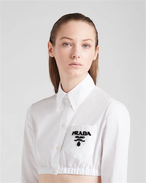 prada cropped shirt|prada cropped tops.